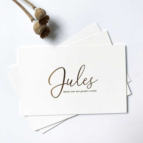 Geboortekaartje van Jules